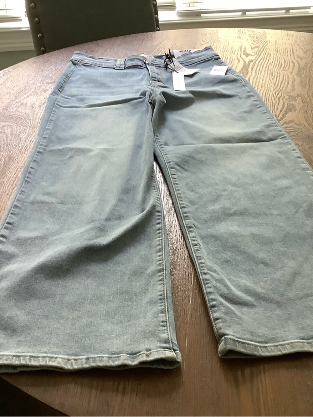 Nicole Miller High-Rise Wide Leg Jeans in Light Blue